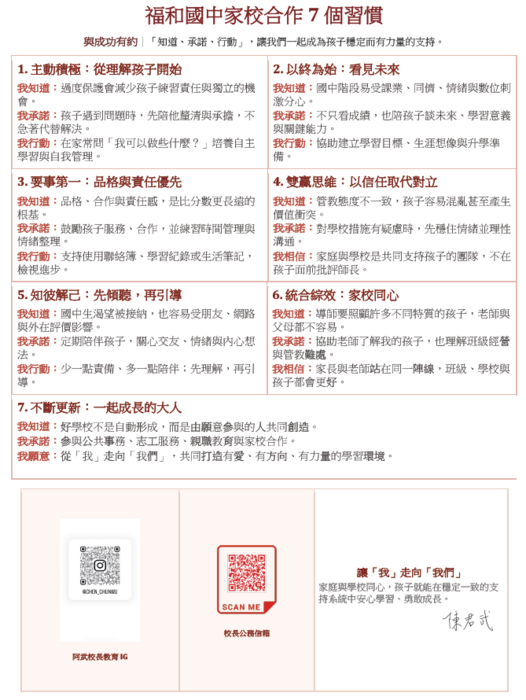 福和國中家校合作7個習慣_家長閱讀版